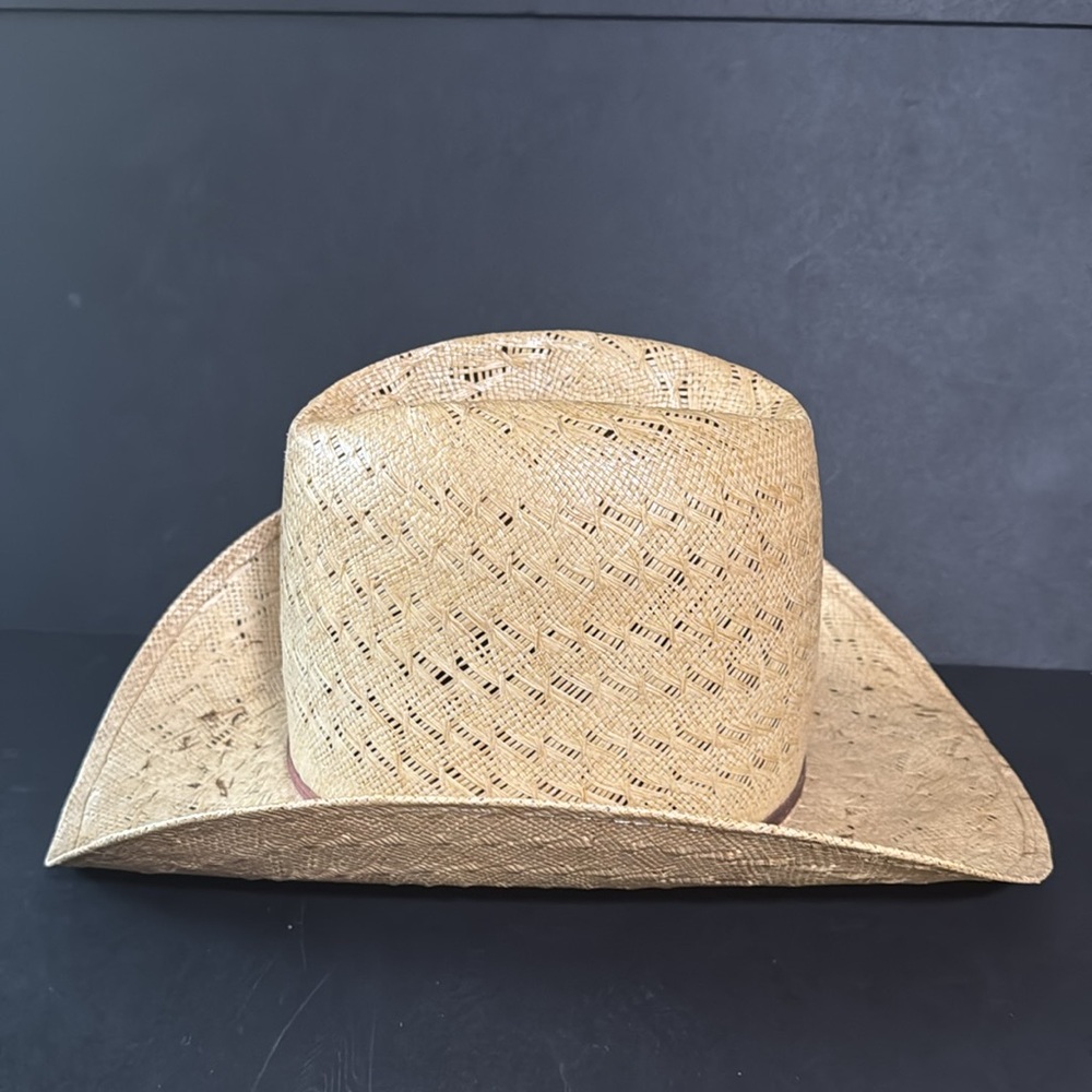 Vintage Firm Natural Straw Cowboy Hat - Picture 16 of 17